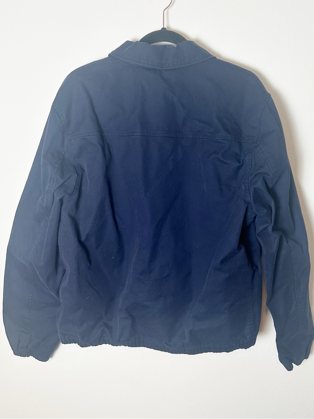 J. Crew Harrington Jacket Cotton Twill Navy Blue Large - Picture 5 of 11
